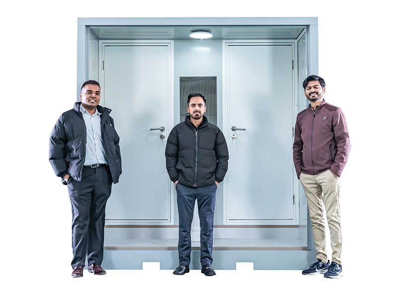 To-personers udendørs bærbart toilet