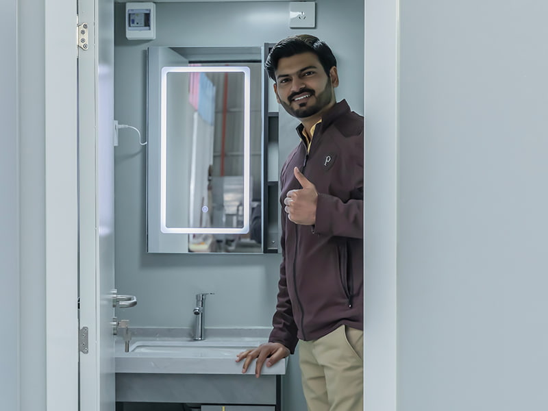 Single-Person XL udendørs bærbart toilet