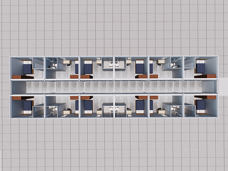 Koreansk medarbejder sovesal Quick Shared Container Room