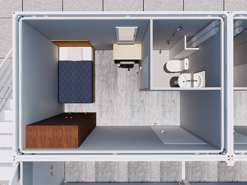 Koreansk medarbejder sovesal Quick Shared Container Room